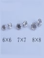 thumb 925 Sterling Silver Star Earring Setting Stone size: 6*6 7*7 8*8mm 1