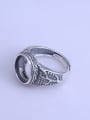 thumb 925 Sterling Silver Round Ring Setting Stone size: 12*12mm 1