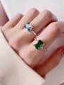 thumb 925 Sterling Silver Cubic Zirconia Geometric Vintage Ring 1