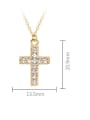 thumb 925 Sterling Silver Cubic Zirconia Cross Minimalist Necklace 3