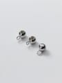 thumb S925 silver adjustment bead with ring silicone positioning bead semi-finished accessories 0