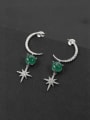 thumb 925 Sterling Silver Natural Stone Star Trend Stud Earring 1