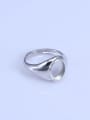thumb 925 Sterling Silver 18K White Gold Plated Oval Ring Setting Stone size: 8*10mm 2