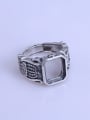 thumb 925 Sterling Silver Geometric Ring Setting Stone size: 10*12mm 2
