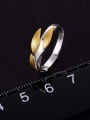 thumb 925 Sterling Silver Three-leaf color separation literature and art handmade Artisan Band Ring 2