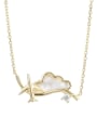 thumb 925 Sterling Silver Shell Cloud Minimalist Necklace 0