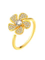 thumb 925 Sterling Silver Cubic Zirconia Rotating Flower Cute Band Ring 3