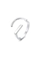 thumb 925 Sterling Silver Geometric Minimalist Band Ring 4