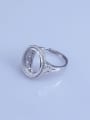 thumb 925 Sterling Silver 18K White Gold Plated Round Ring Setting Stone size: 12*14mm 1