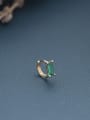 thumb 925 Sterling Silver Cubic Zirconia Geometric Minimalist Huggie Earring 3