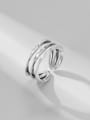 thumb 925 Sterling Silver Round Vintage Double layer Stackable Ring 0