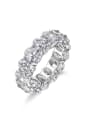 thumb 925 Sterling Silver High Carbon Diamond Geometric Luxury Ring 0