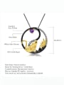 thumb 925 Sterling Silver Amethyst Zodiac Artisan Mouse Pendant  Necklace 1