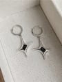 thumb 925 Sterling Silver Cubic Zirconia Star Vintage Drop Earring 0