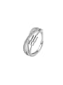 thumb 925 Sterling Silver Cubic Zirconia Geometric Trend Band Ring 0