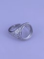 thumb 925 Sterling Silver 18K White Gold Plated Round Ring Setting Stone size: 13*13mm 2