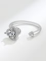 thumb 925 Sterling Silver Cubic Zirconia Heart Minimalist Rotate Band Ring 3