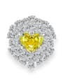 thumb 925 Sterling Silver High Carbon Diamond Geometric Luxury Band Ring 4