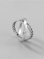 thumb 925 Sterling Silver Cross Vintage Stackable Ring 0
