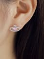 thumb 925 Sterling Silver Cubic Zirconia Planet Cute Stud Earring 1