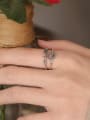 thumb 925 Sterling Silver Double Layer Letter Vintage Stackable Ring 2