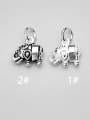 thumb 925 Sterling Silver Elephant Charm Height : 11 mm , Width: 12 mm 0
