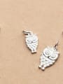thumb 925 Sterling Silver Owl Charm Height : 16 mm , Width: 9 mm 1
