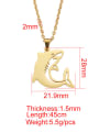 thumb Stainless steel Minimalist   Dolphin  Pendant Necklace 4