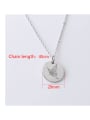 thumb Stainless steel Round Butterfly Minimalist Necklace 2
