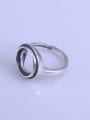 thumb 925 Sterling Silver Round Ring Setting Stone size: 12*12mm 1