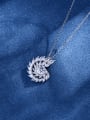 thumb 925 Sterling Silver Cubic Zirconia Flower Luxury Necklace 2