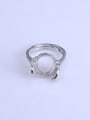 thumb 925 Sterling Silver 18K White Gold Plated Oval Ring Setting Stone size: 11*13mm 0