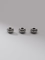 thumb S925 plain silver retro old 5mm pattern spacer flat beads 0