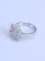 thumb 925 Sterling Silver 18K White Gold Plated Ball Ring Setting Stone diameter: 6-7mm 1