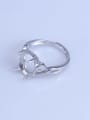 thumb 925 Sterling Silver 18K White Gold Plated Geometric Ring Setting Stone size: 10*12mm 1