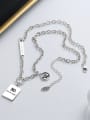 thumb 925 Sterling Silver Letter Vintage Necklace 2