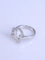 thumb 925 Sterling Silver 18K White Gold Plated Oval Ring Setting Stone size: 11*13mm 1