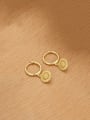 thumb 925 Sterling Silver Geometric Minimalist Huggie Earring 2