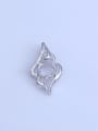 thumb 925 Sterling Silver Rhodium Plated Oval Pendant Setting Stone size: 9*9mm 0