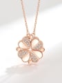thumb 925 Sterling Silver Shell Clover Dainty Necklace 2