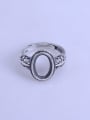 thumb 925 Sterling Silver Geometric Ring Setting Stone size: 8*12mm 0