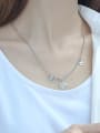 thumb 925 Sterling Silver Geometric Vintage Asymmetric chain Necklace 1