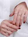 thumb 925 Sterling Silver Movable transfer beads Minimalist Band Ring 1