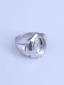 thumb 925 Sterling Silver 18K White Gold Plated Round Ring Setting Stone size: 11.5*14mm 2