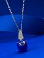 thumb 925 Sterling Silver Cubic Zirconia Square Dainty Necklace 1
