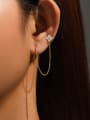 thumb 925 Sterling Silver Tassel Minimalist Single Earring(Single-Only One) 1