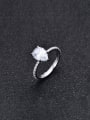 thumb 925 Sterling Silver 5A Cubic Zirconia Water Drop Luxury Band Ring 4