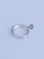 thumb 925 Sterling Silver Rhodium Plated Round Pendant Setting Stone size: 14*14mm 1