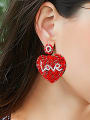 thumb Tila Bead Multi Color Heart Trend Pure handmade Weave Earring 1
