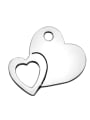 thumb Stainless steel Heart Charm Height : 13.6 mm , Width: 12 mm 0